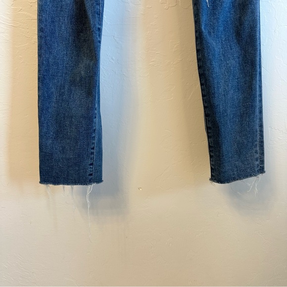 Express Dark Blue Distressed Skinny Jeans - Picture 3 of 5